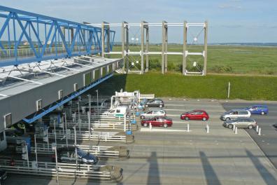 Mautstation an der Pont de Normandie