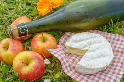 Typisch für die Normandie: Cidre und Camembert